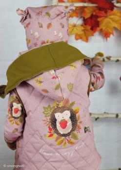 Preview: Baumwoll Jersey Panel Igel Iggi ca. 68 cm 3 Farben by Christiane Zielinski